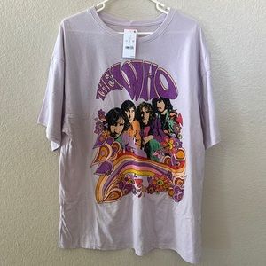 NWT “The Who” 70s Lavender Graphic T-Shirt L/XL